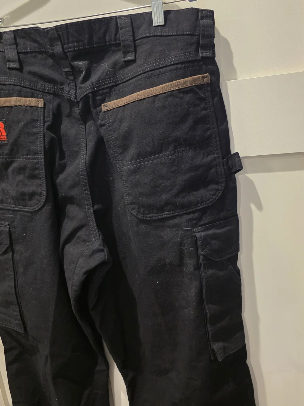 Wrangler Riggs Workwear Men's Ripstop Ranger Cargo Pants Black Size 36x30